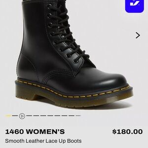 Dr. Martens Black Boots with Yellow Stitching